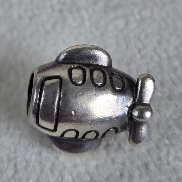 PANDORA Retired Airplane Charm Sterling Silver 925 - Picture 3 of 3